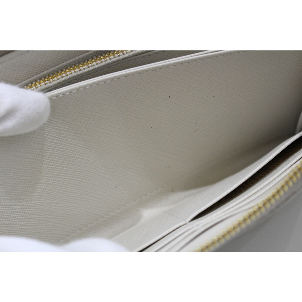 Prada Long Wallet Leather White - Picture 9 of 13
